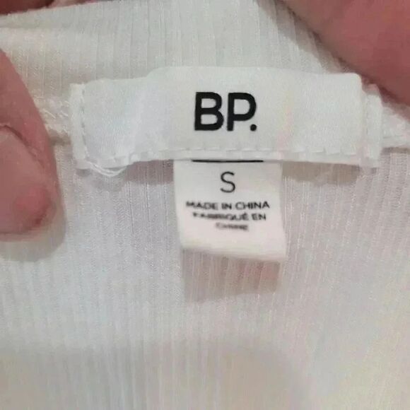 BP Women's Ivory Rayon/Spandex Ribbed Knit Short Sleeve Dress - Picture 3 of 9